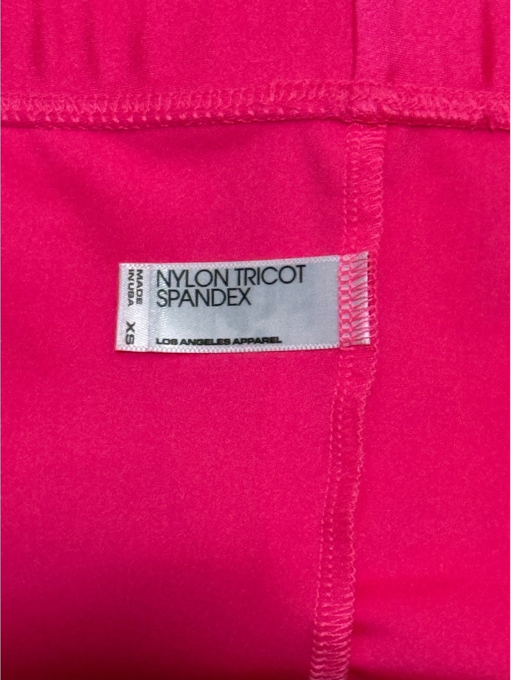 Los Angeles Apparel Hot Pink Nylon Tricot Spandex Bike or Costume Shorts | XS - Picture 4 of 5